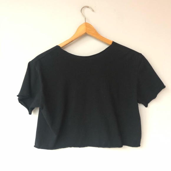 Vintage Upcycled Amsterdam Splatter Paint Cropped Graphic Tee - Picture 4 of 5